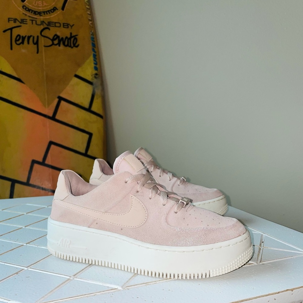 Nike Air Force 1 Sage Low Platform Sneaker Beige